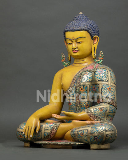 Hand-Painted Shakyamuni Buddha Statue | Buddhist Art