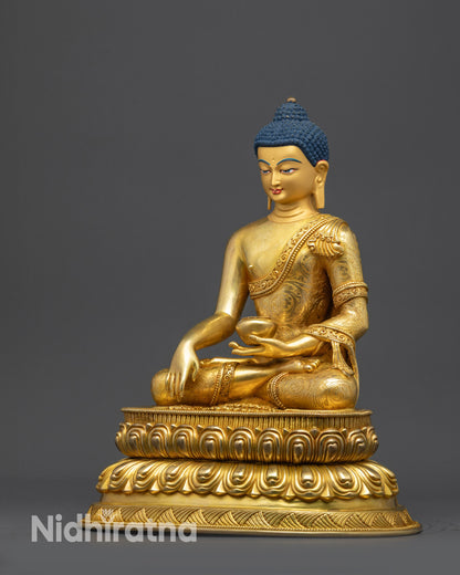 Exquisite Meditating Shakyamuni Buddha Statue | Handicrafted in Nepal