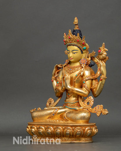 Radiant Avalokiteshvara Chenrezig Statue | Bodhisattva of Compassion