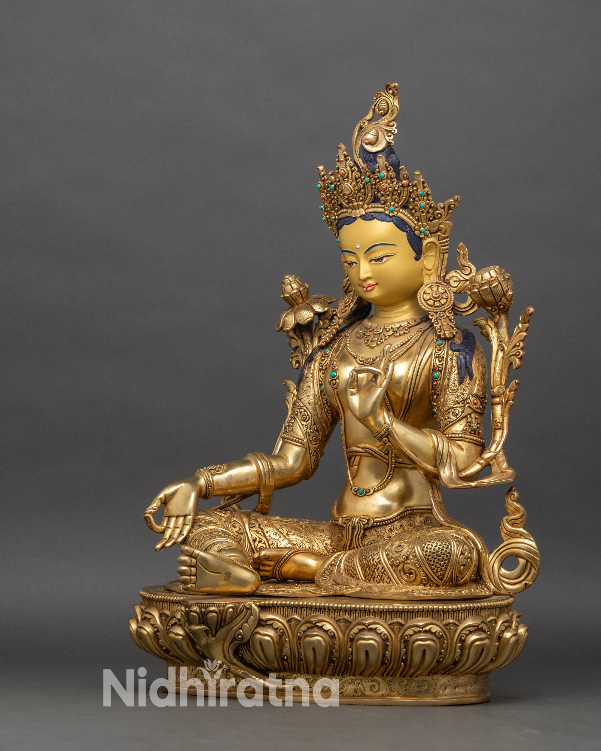 Blessed Green Tara Statue for Spiritual Awakening
