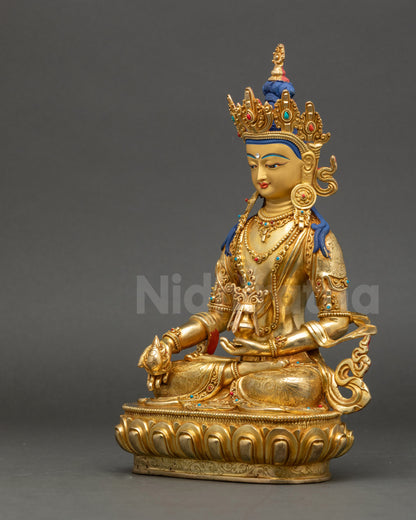 Handmade Kshitigarbha Sculpture for Karma Purification