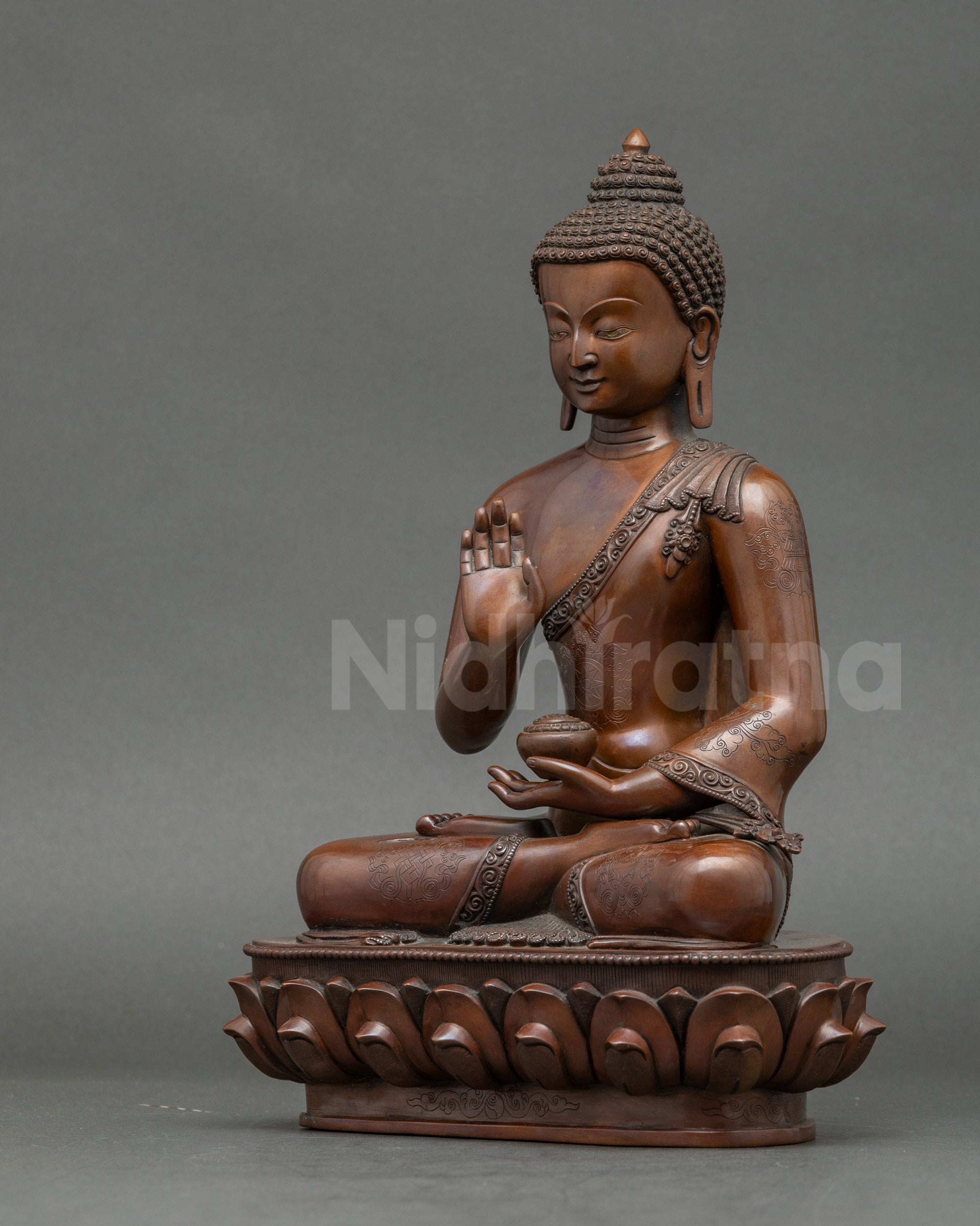 Amoghasiddhi Meditation Buddha Statue | Nepalese Artisan Craft