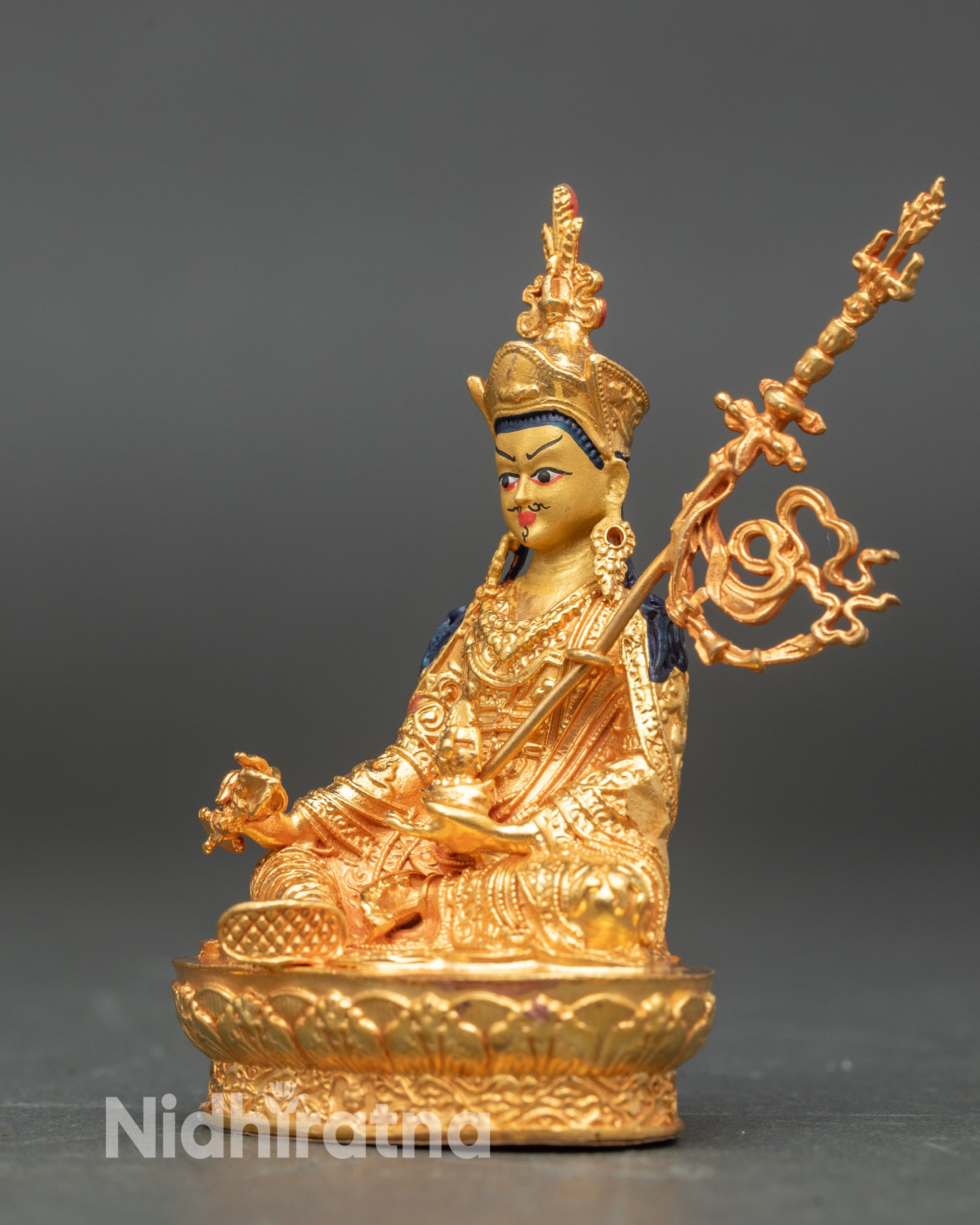 Sacred Guru Rinpoche Statue | Lotus-Born Master Sculpture