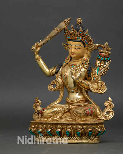 Manjushree | Artisan Crafted Sculpture for Spiritual Decor