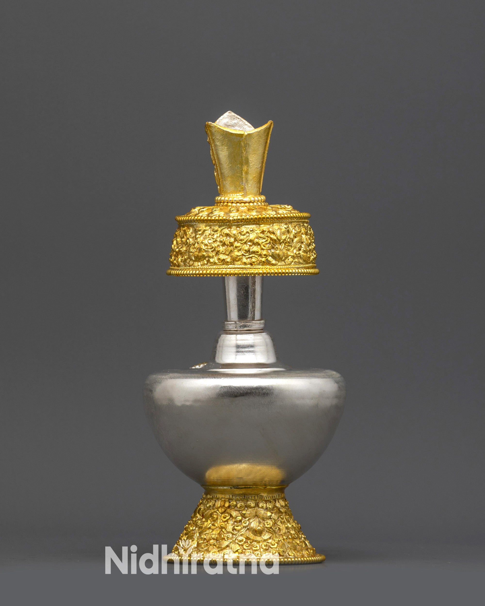 Traditional Tibetan Bhumba | Handcrafted Himalayan Offering Vessel