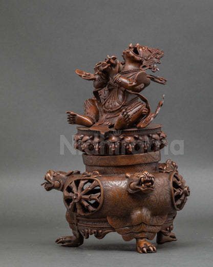 Vajradhaka Sculpture| Handmade Buddhist Incense Burner Statue