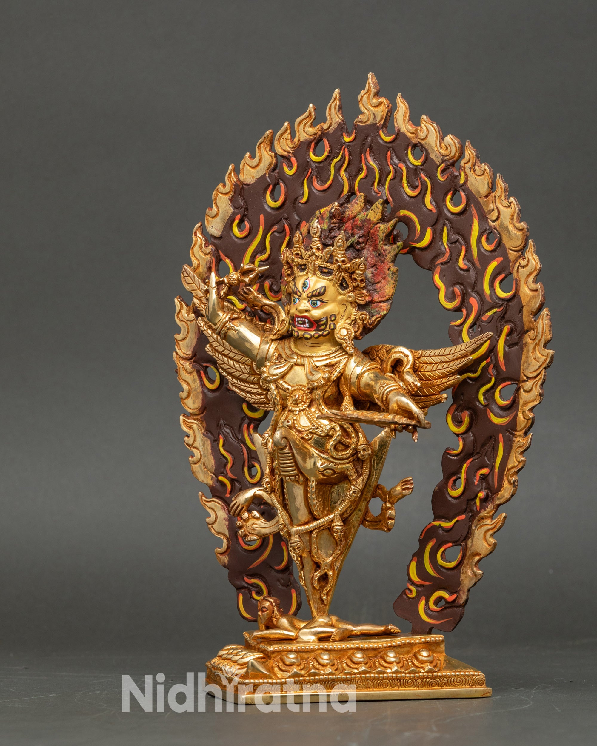 Vajrakilaya Sculpture – Nepalese Protector Deity for Spiritual Obstacles