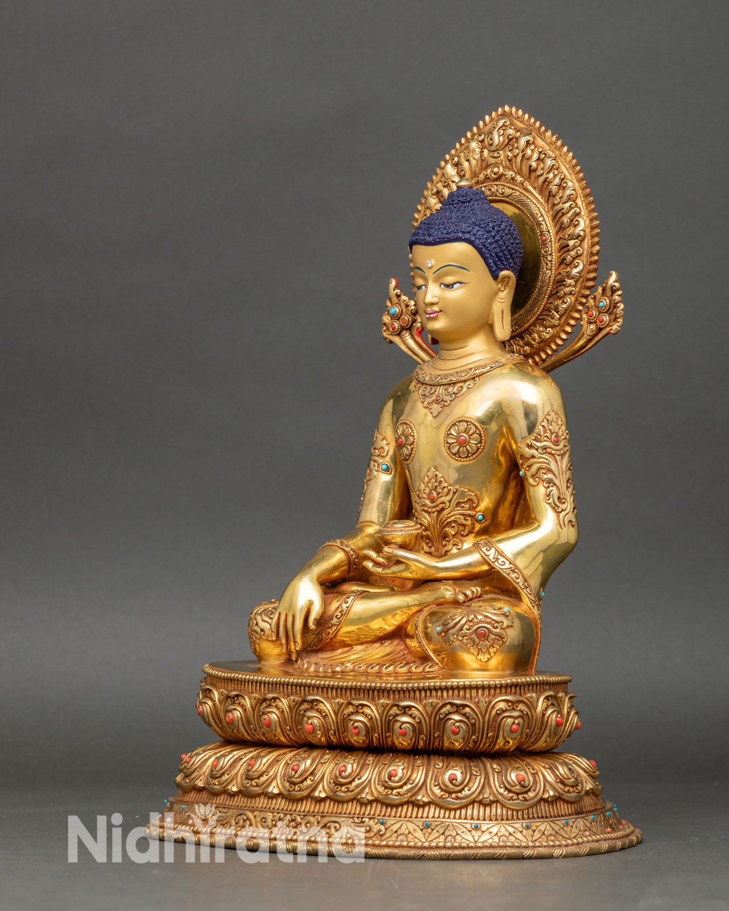 Shakyamuni Buddha Statue – Himalayan Copper Buddhist Decor