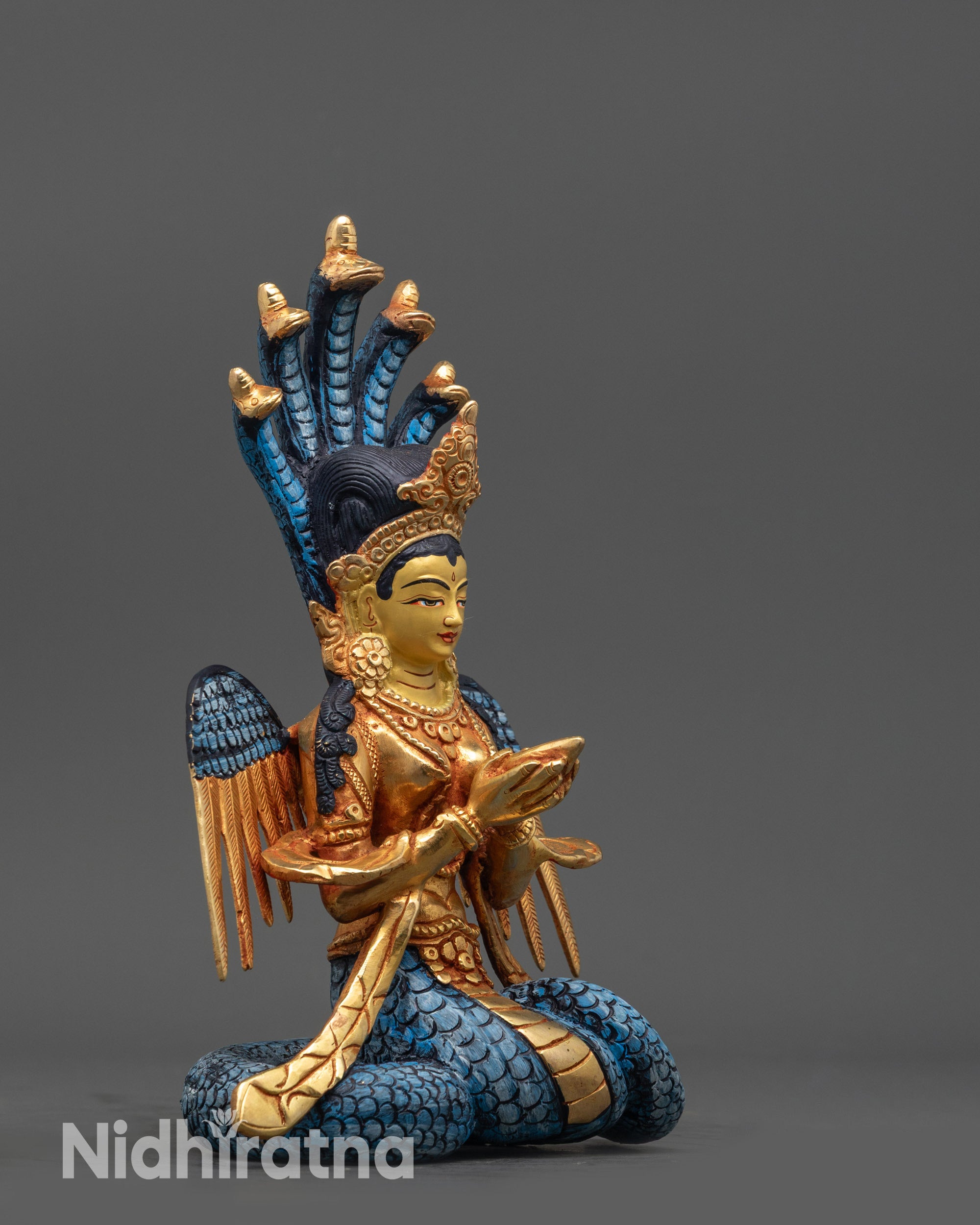 Exquisite Naga Kanya Sculpture | Spiritual Serpent Goddess Figurine