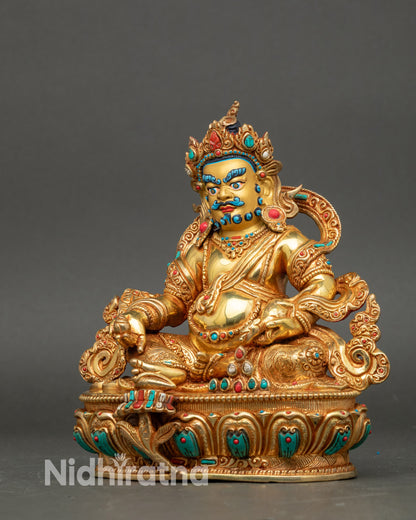 Yellow Dzambhala Statue | Wealth Deity of Abundance and Prosperity