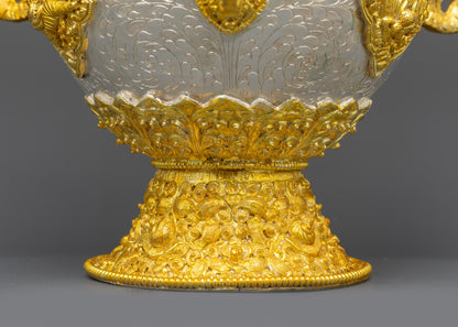 Tibetan Sangbur for Sang Offerings | Gold & Silver-Plated Incense Burner