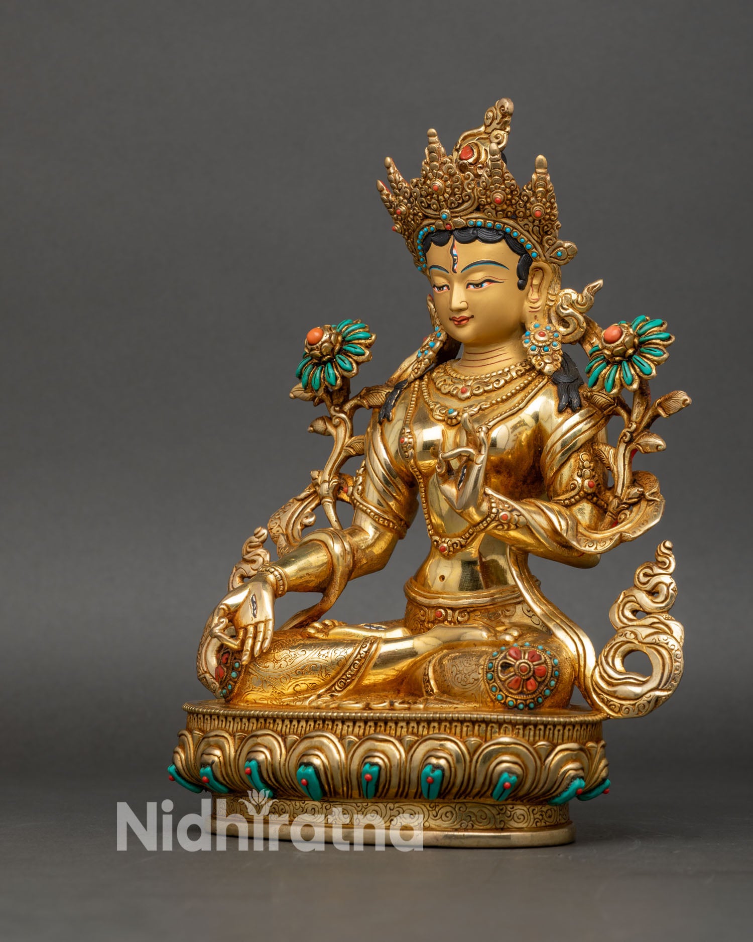 Beautiful White Tara Spiritual Statue | Handmade in Nepal