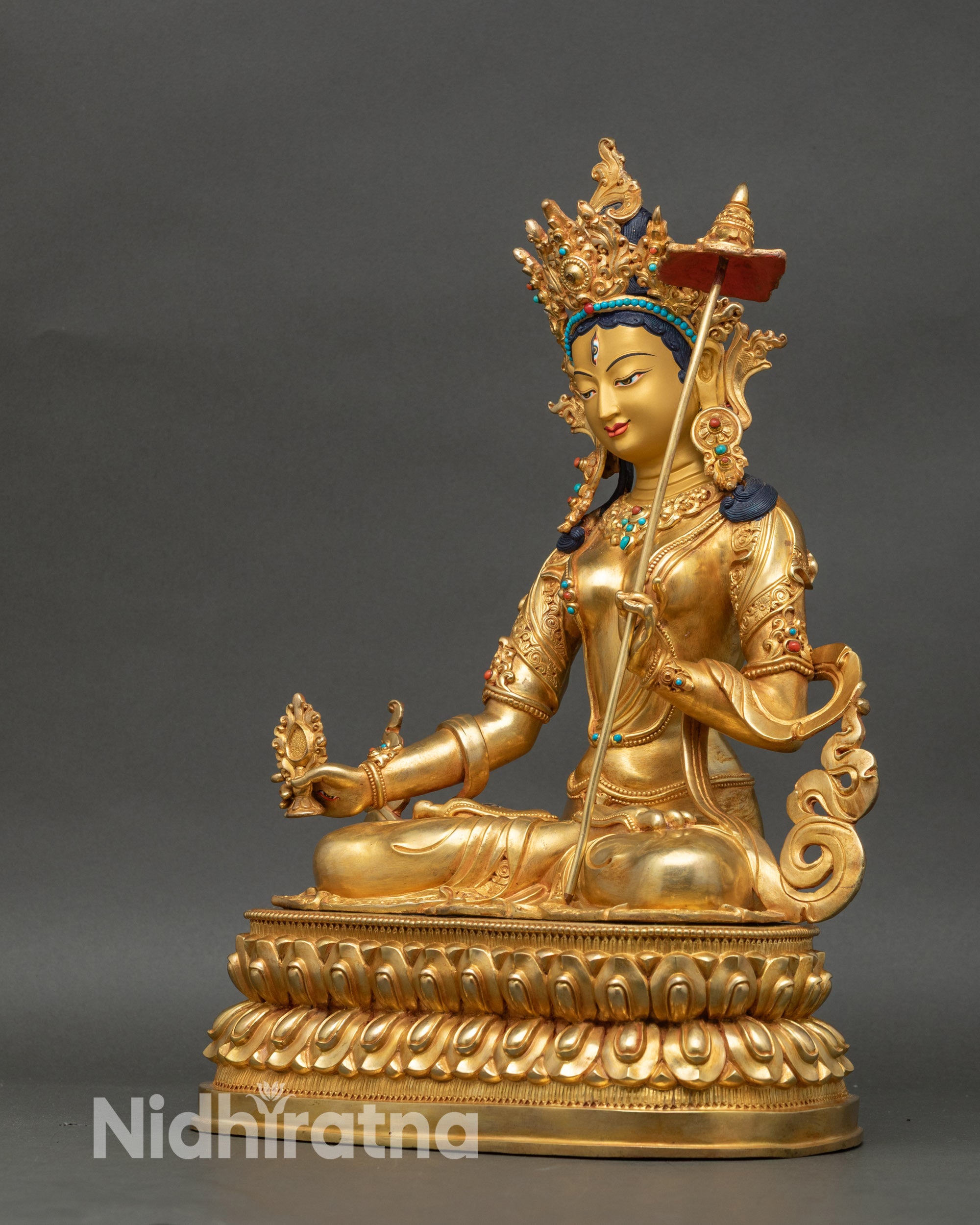 Tibetan Goddess Dukar Statue- Guardian of Negative Forces