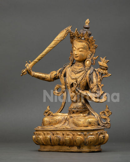 Manjushri Statue | Himalayan Art for Sacred Space Decor