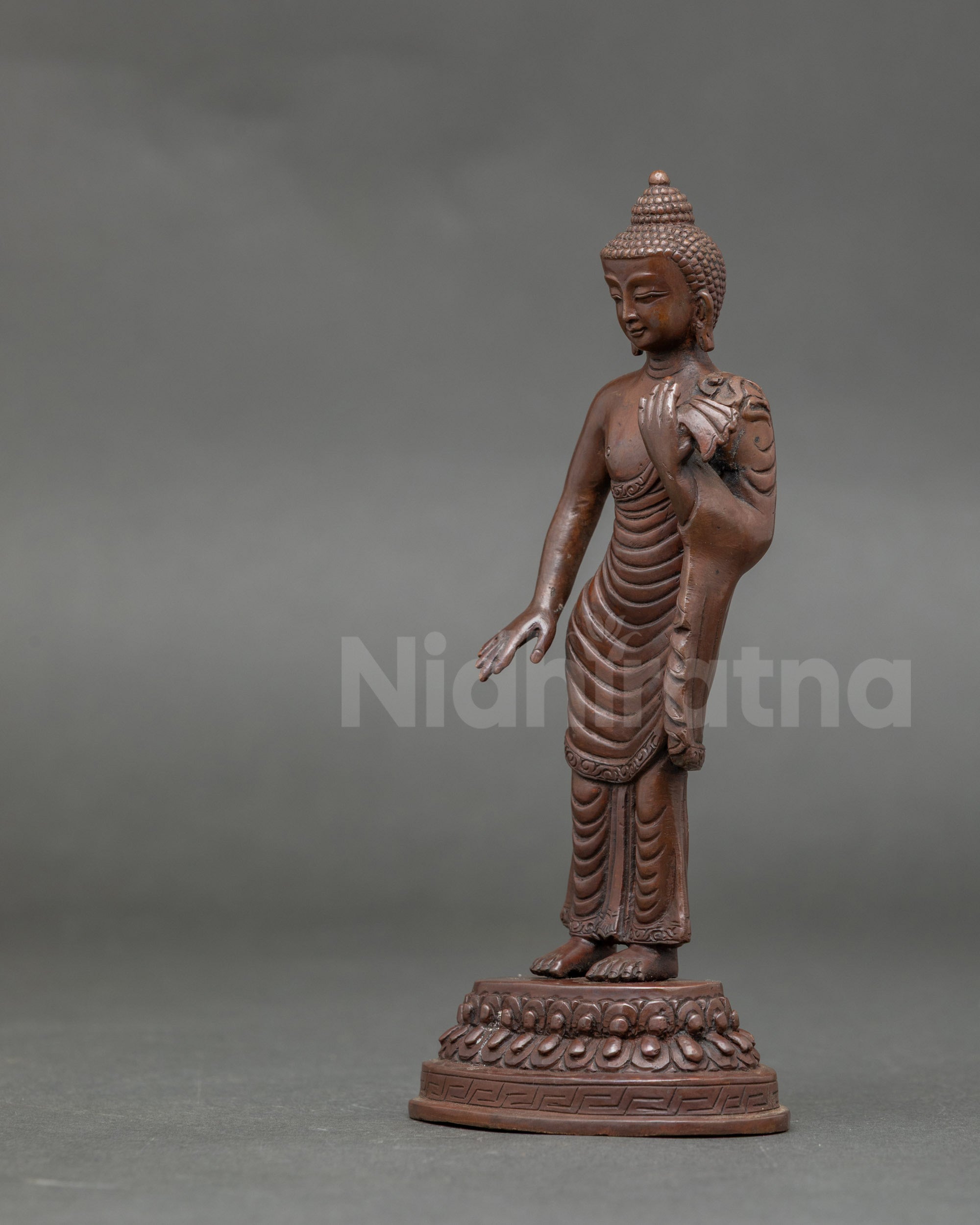 Standing Shakyamuni Buddha Statue | Meditative Nepalese Buddhist Icon