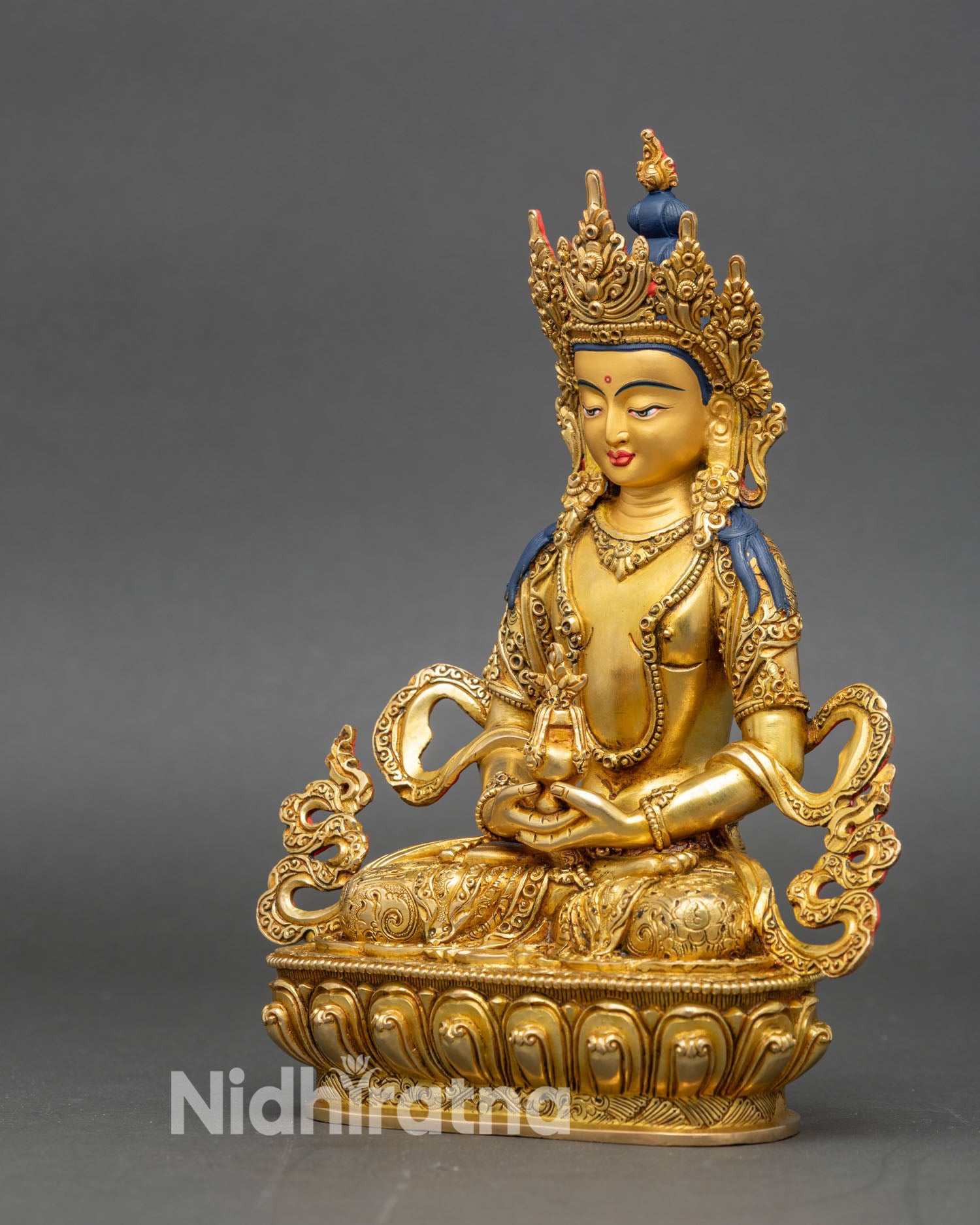 Amitayus Statue | Pure Gold Copper Sculpture