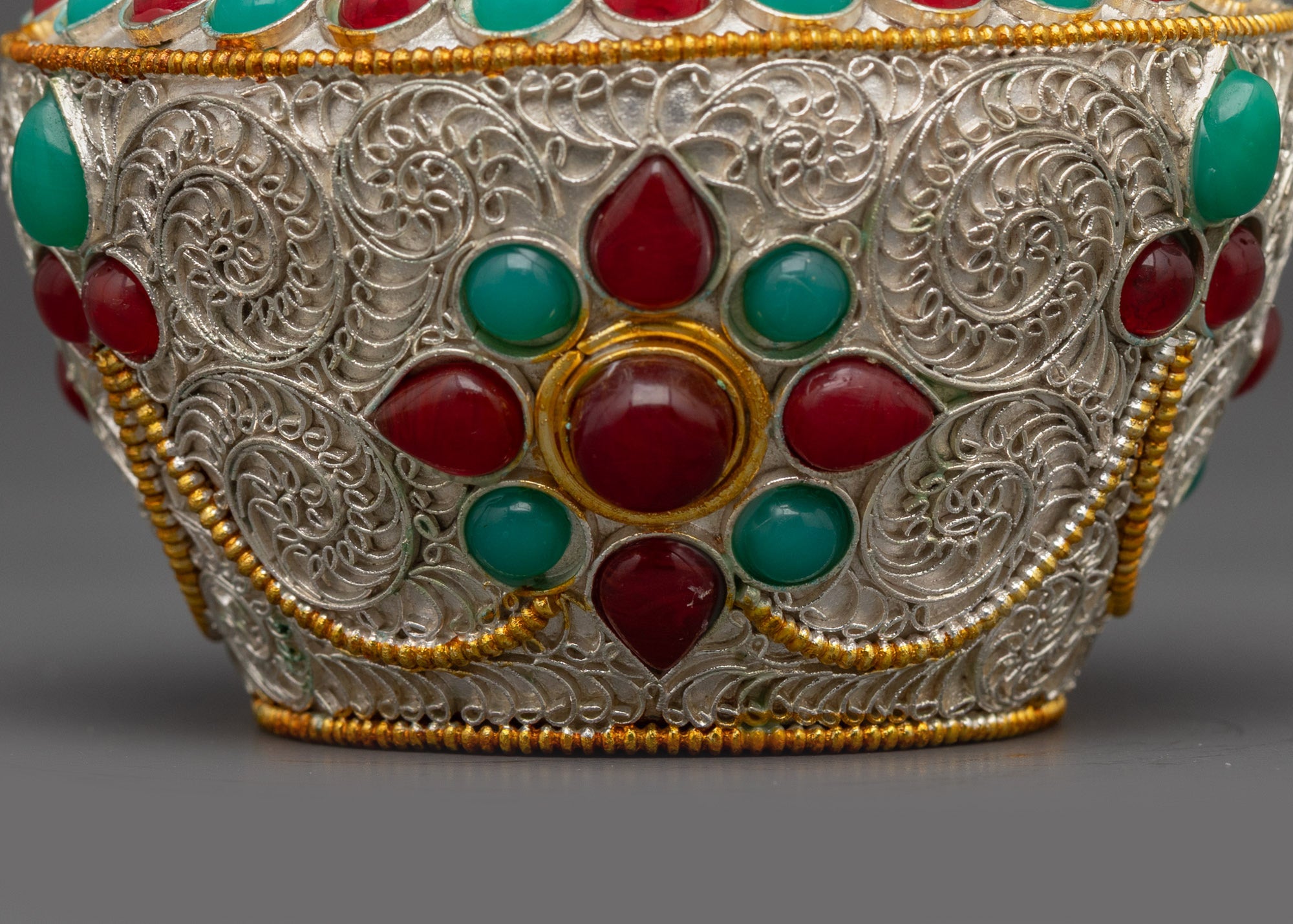 Tibetan Rice Pot | Handcrafted Nepalese Copper Ritual Artwork