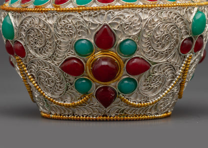 Tibetan Rice Pot | Handcrafted Nepalese Copper Ritual Artwork