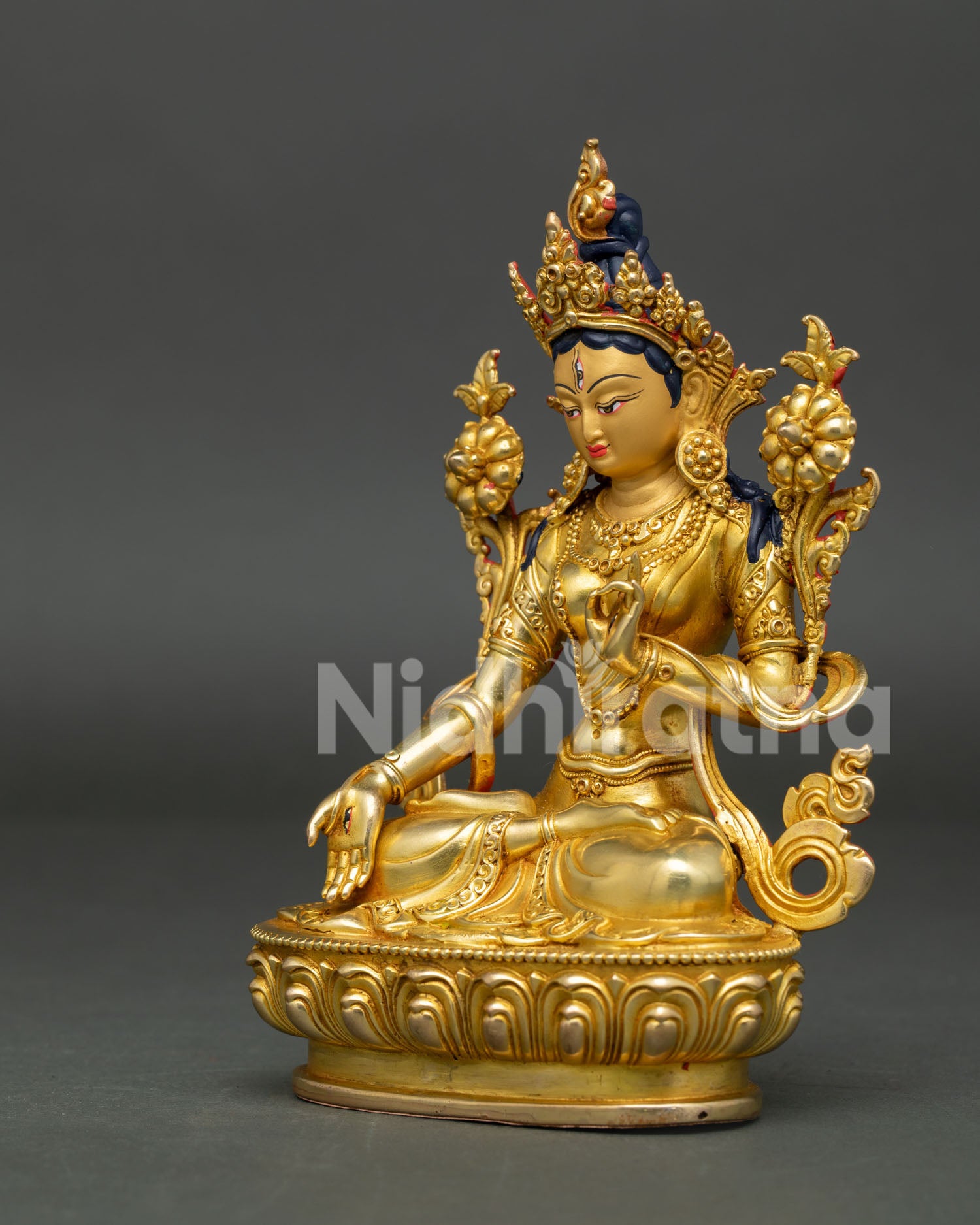 Handmade White Tara Statue | Nepalese Craftsmanship