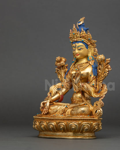 White Tara Sculpture- Buddhist Goddess of Healing Energy