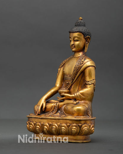 Shakyamuni Buddha Statue | Antique Newari Craftsmanship