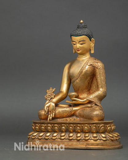 Buddhist Healing Statue of Medicine Buddha for Meditation Spaces