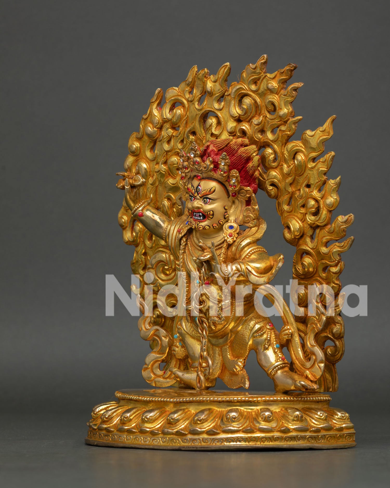 Vajrapani Statue | 24K Gold Gilded Copper Artwork