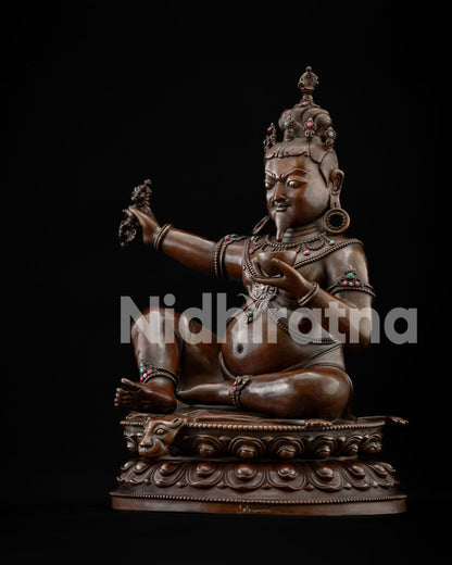 Mahasiddha Virupa Statue – Oxidized Copper Enlightened Yogi Sculpture