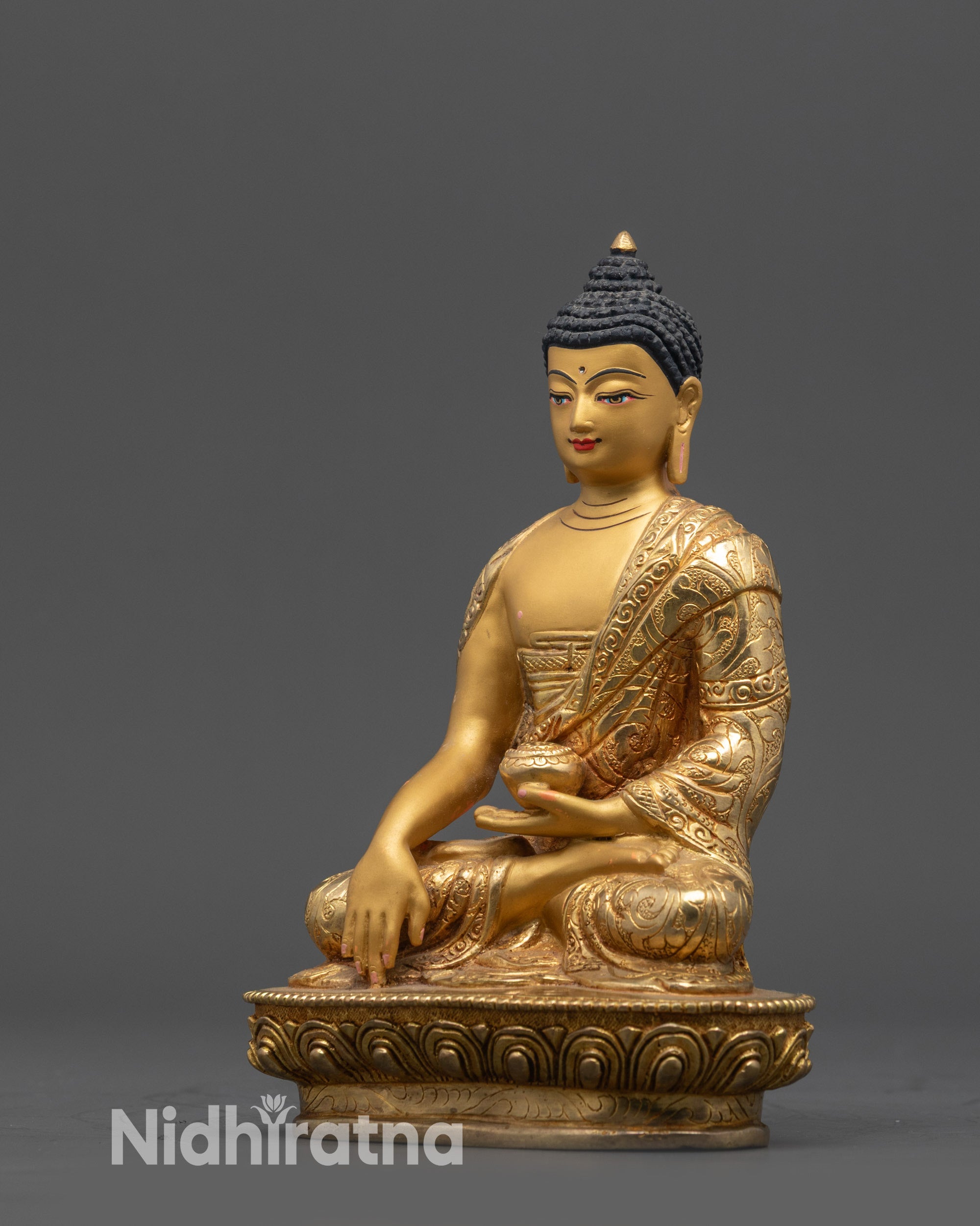 Meditating Shakyamuni Buddha Sculpture | Handcrafted Spiritual Decor