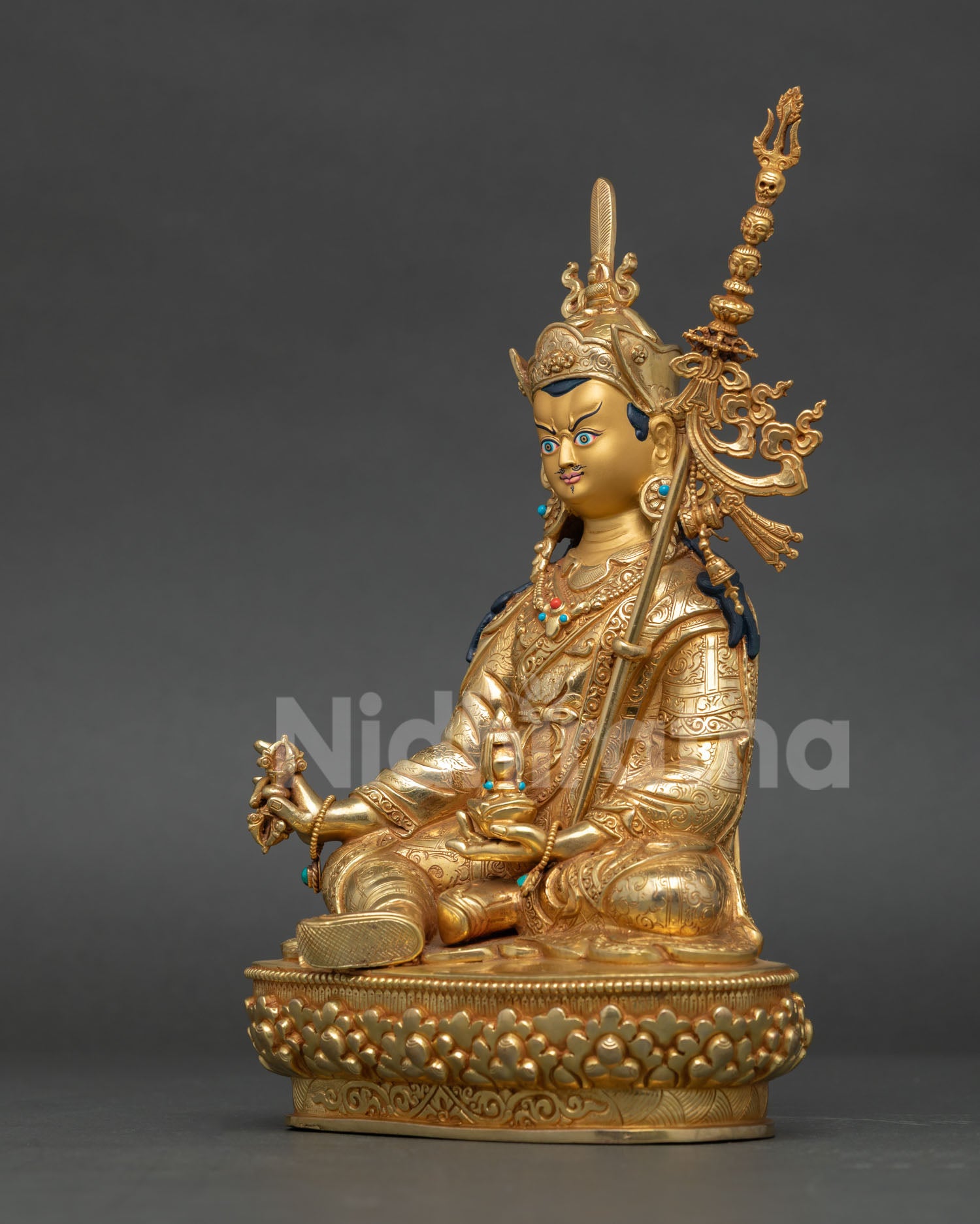 Handcrafted Guru Rinpoche Copper Statue | The Precious Master