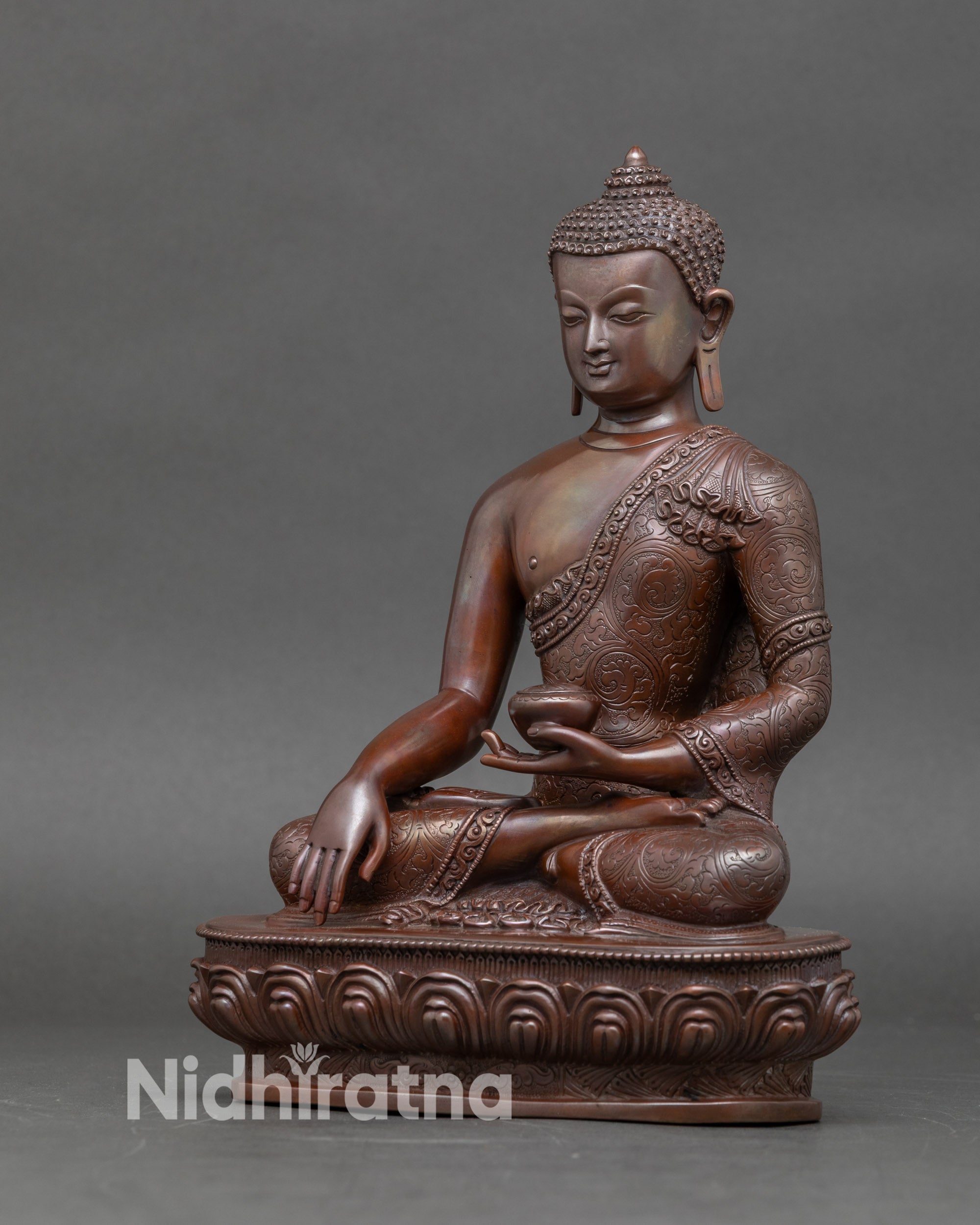 Handcrafted Three Buddha Statue Set for Home Altar | Nepalese Buddhist Art