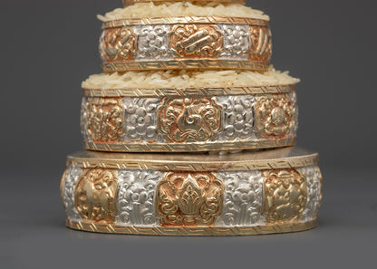 High-Quality Mandala Offering Set | Buddhist Sacred Offering Mandala