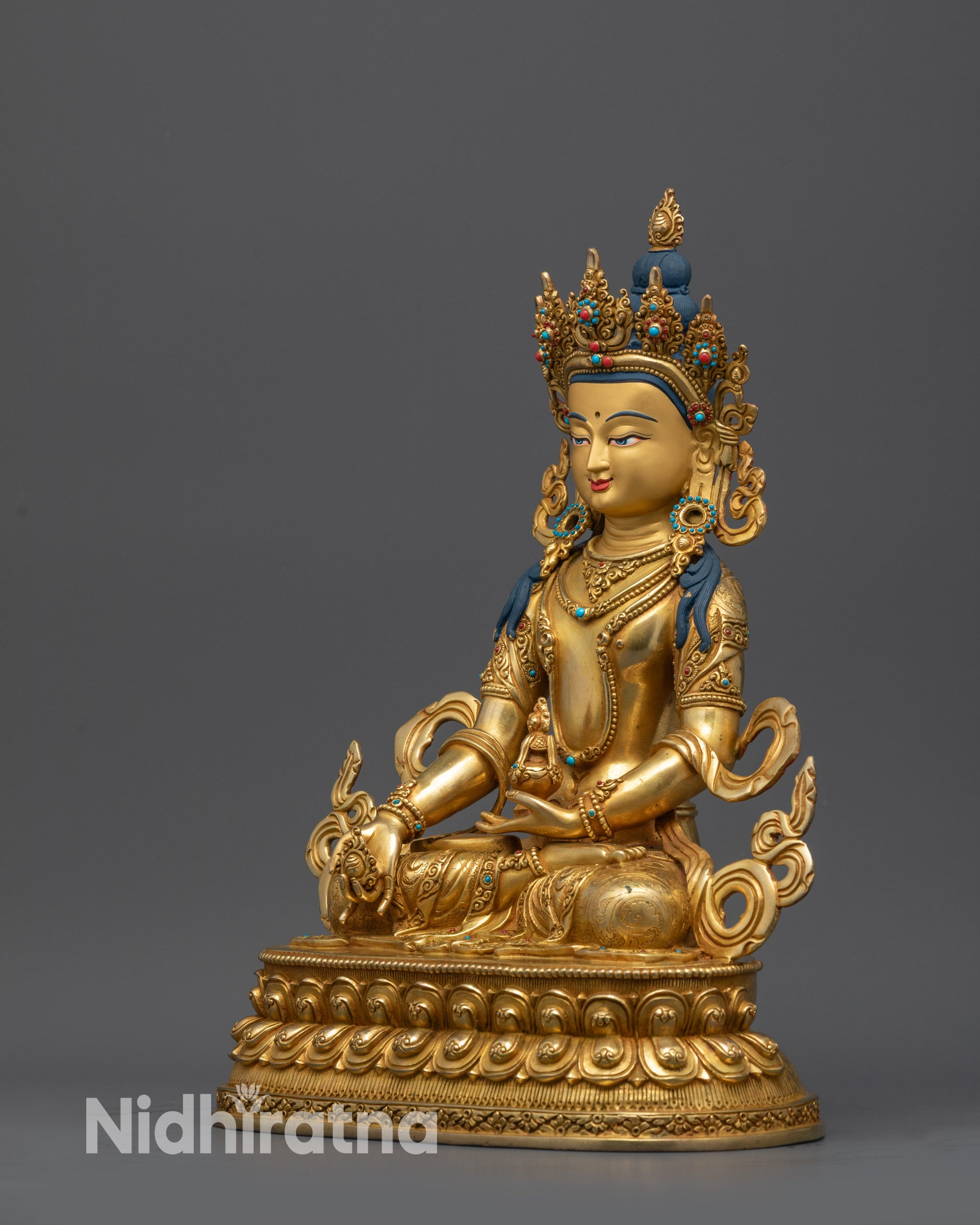 Bodhisattva Jizo Ksitigarbha Statue | Traditional Nepalese Handicraft