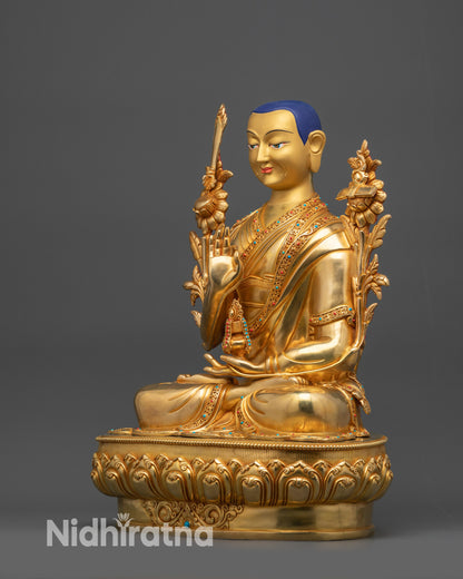 16" Nepalese Je Tsongkhapa Sculpture | Enlightened Lama of Wisdom