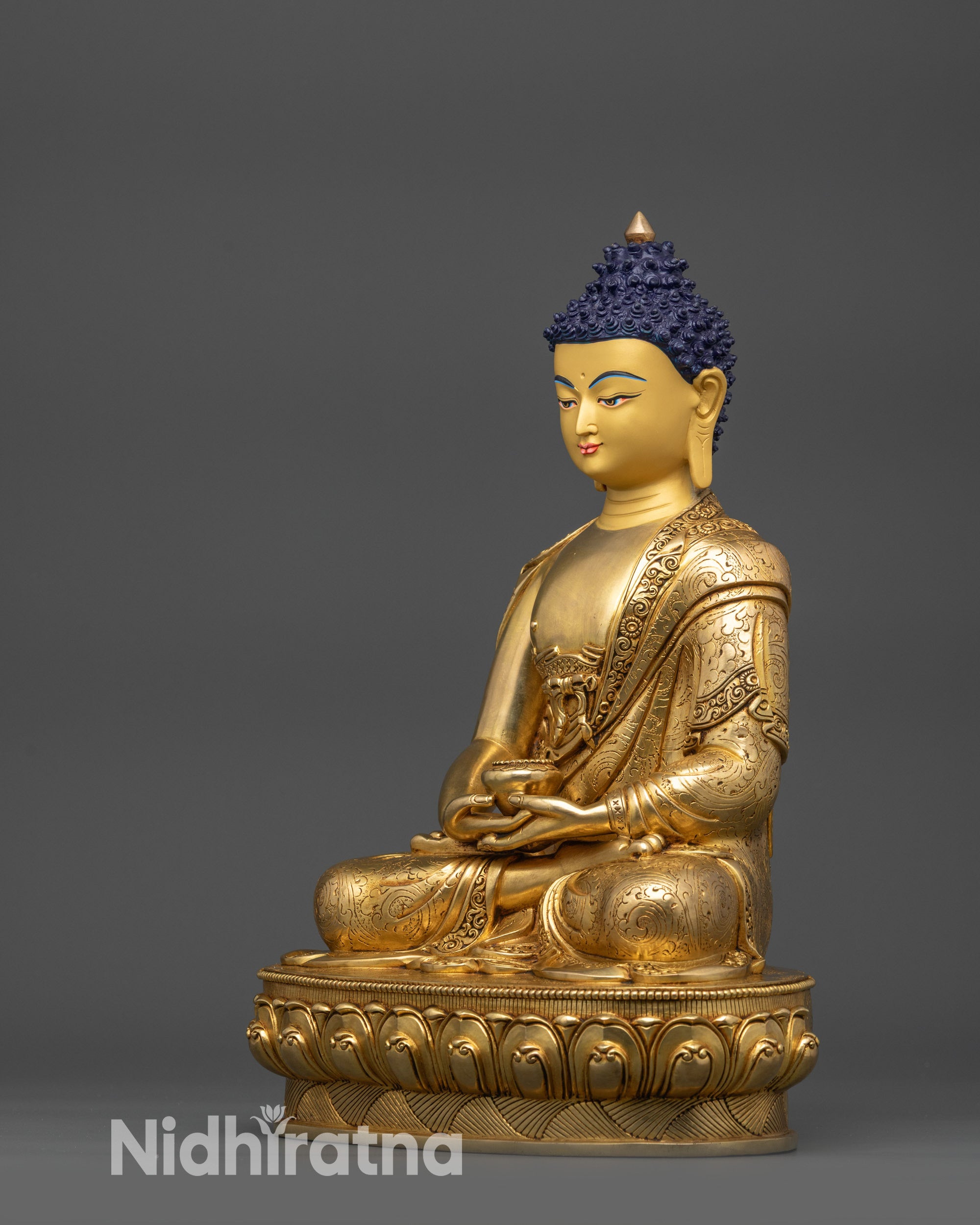 Meditating Amitabha Buddha Statue | Buddhist Artwork from Nepal