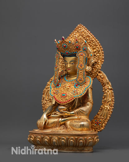 Divine Jowo Shakyamuni Rinpoche Statue | 24K Gold-Gilded Handmade Art
