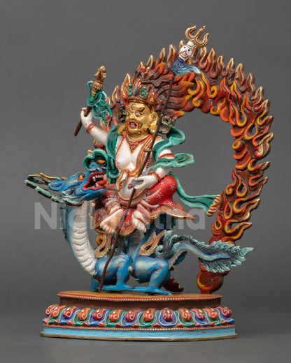 White Dzambhala Statue | Buddhist Prosperity Artwork