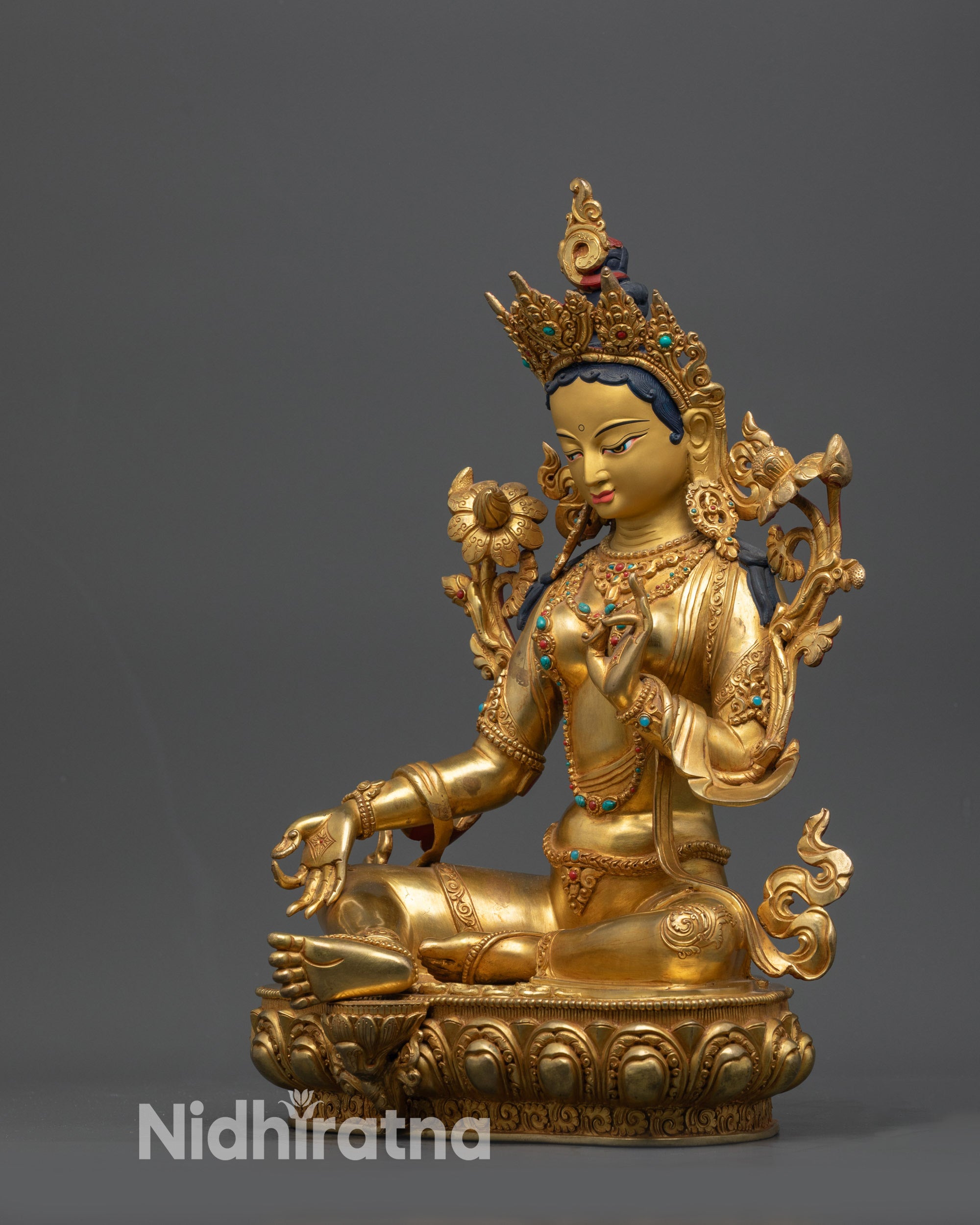 Channel Swift Help with Green Tara Sculpture | Handicrafted in Nepal