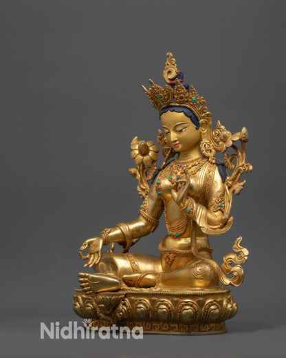 Channel Swift Help with Green Tara Sculpture | Handicrafted in Nepal