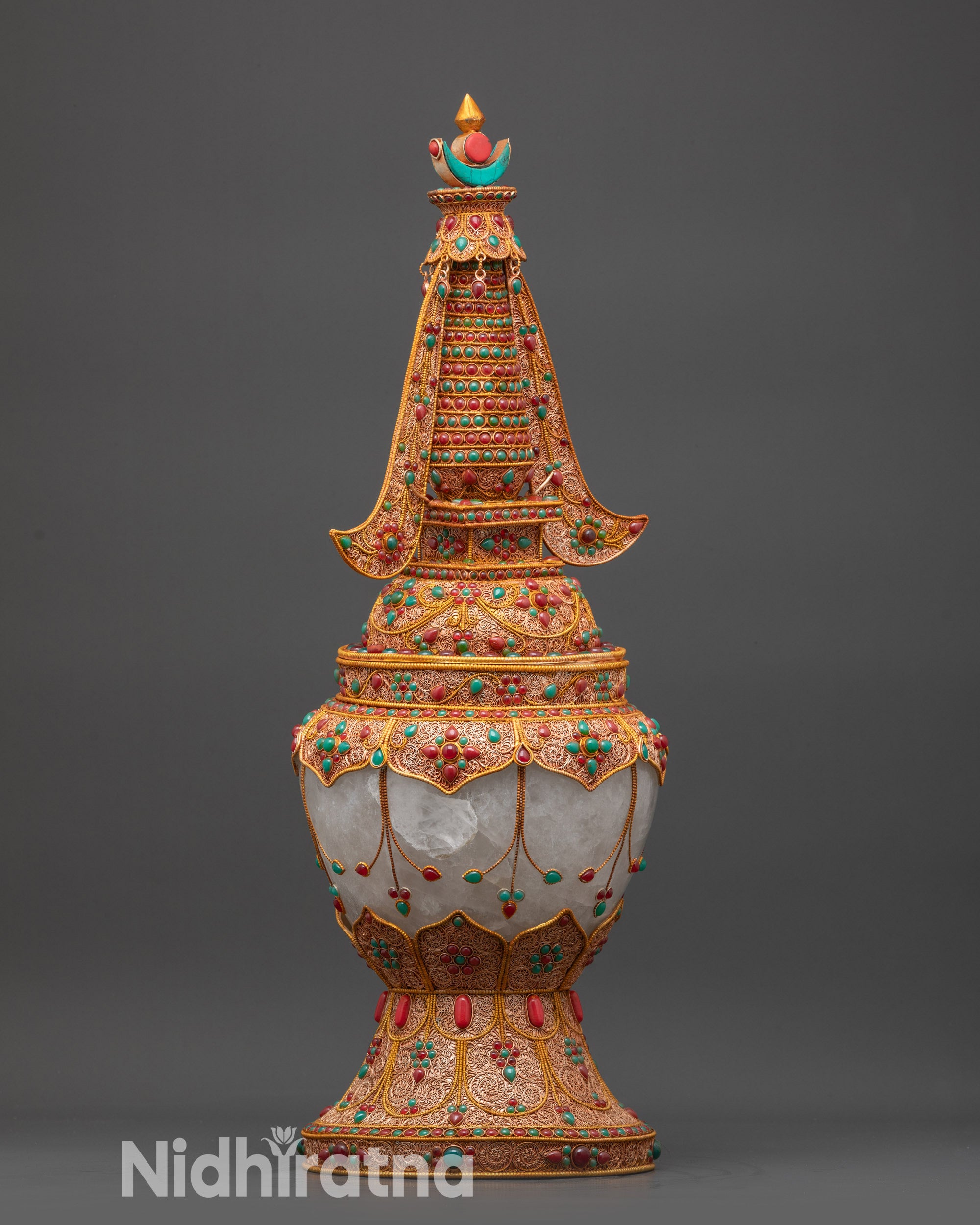 Buy Buddhist Ritual Stupa | Handcrafted Tibetan Shrine Ornament Nepal