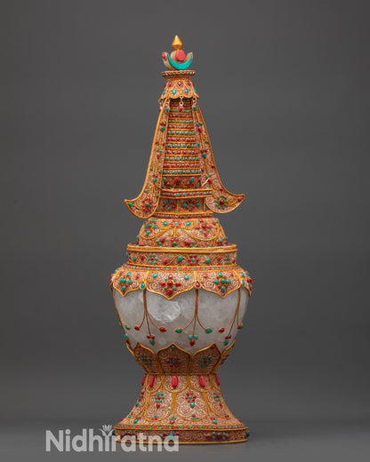 Buy Buddhist Ritual Stupa | Handcrafted Tibetan Shrine Ornament Nepal