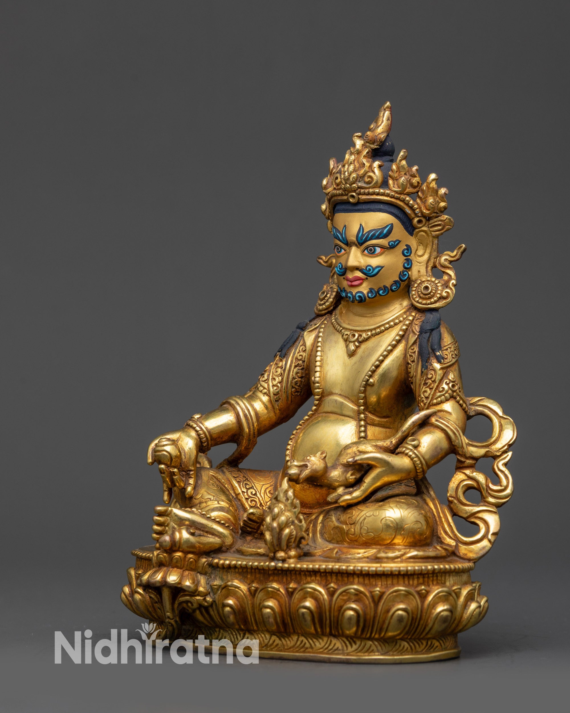 Traditional Dzambhala Statue | Jambhala Buddhist Idol to Attract Wealth