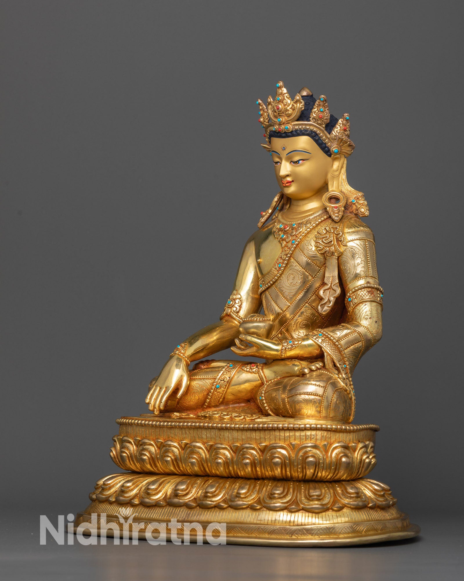 The Crowned Buddha: Symbolism and Spiritual Majesty