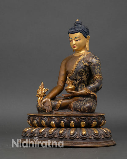 Nepalese Bhaisajyaguru – Copper Statue for Meditation or Altar