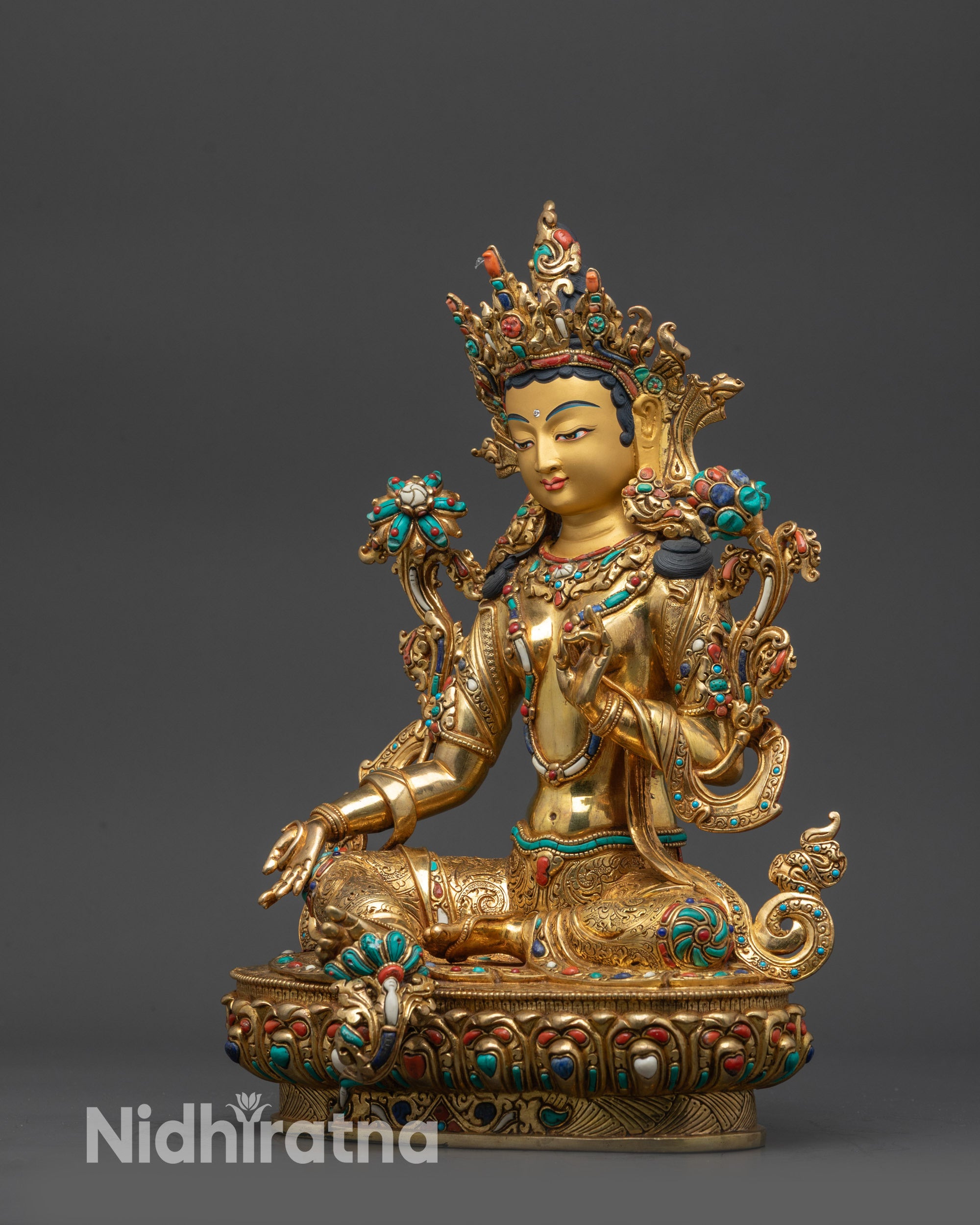 Supreme Mother Green Tara Statue | Premium Tibetan Buddhist Goddess