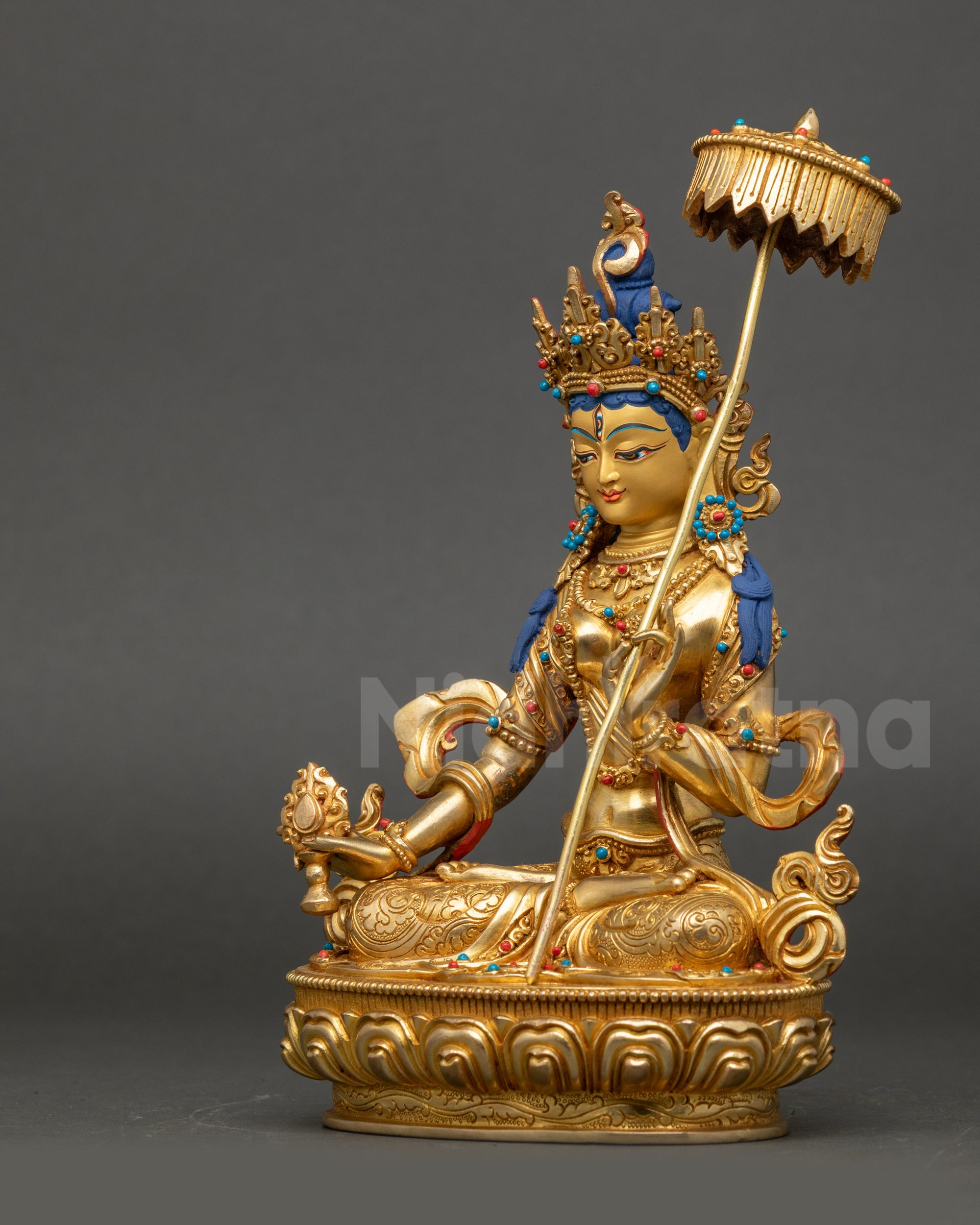 Handmade Nepalese Bodhisattva Dukar Sculpture