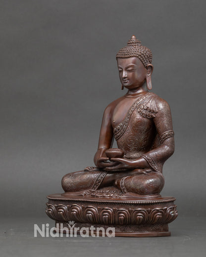 Amitabha Buddha Statue for Meditation | Handcrafted Nepalese Buddhist Sculpture