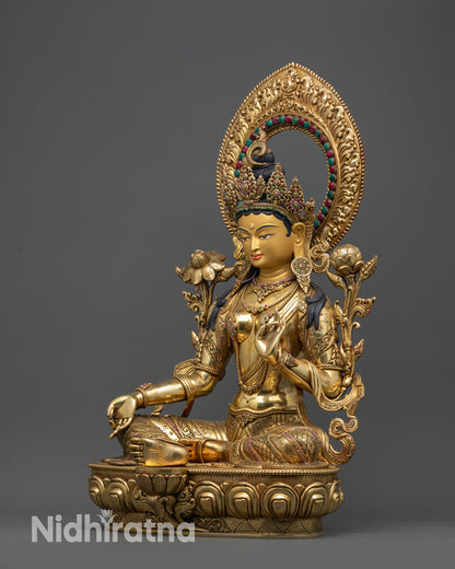 Liberation Mother Green Tara Statue | Buddhist Goddess of Compassion