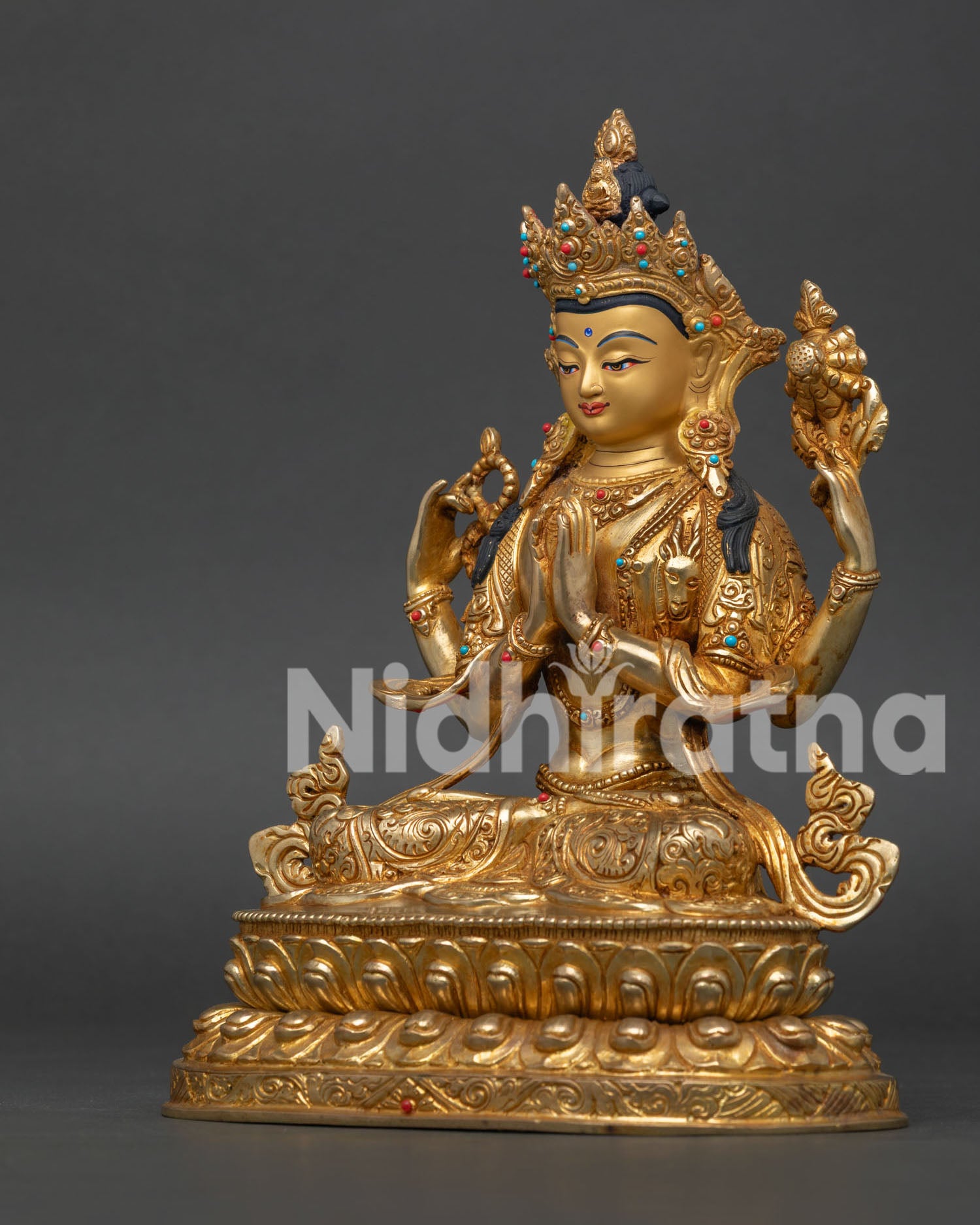 Buddhist Chenrezig Statue for Meditation & Altar Decor