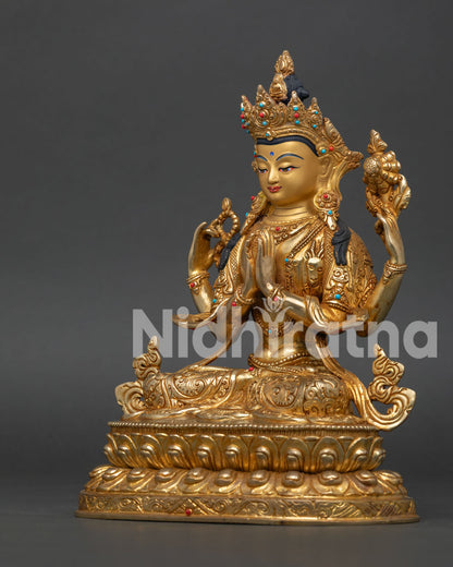 Buddhist Chenrezig Statue for Meditation & Altar Decor